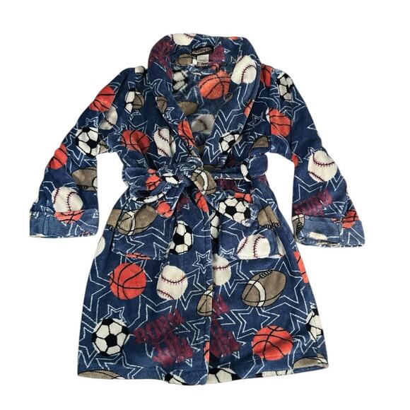 Hot Shot Sports Fleece Warm Cozy Sports Robe Size Small Tie at the Waist - Picture 1 of 5